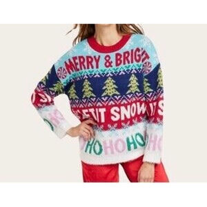 33 Degrees Women's Merry & Bright Colorful Ugly Sweater Size XS NWOT